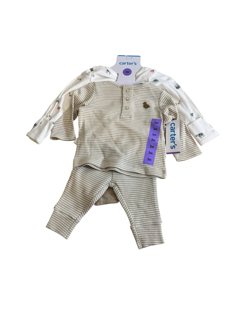 Carter's Baby 4pc Long Sleeve Bodysuit Set - 3M